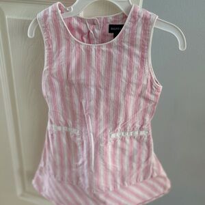 Ralph Lauren Kids Striped Pink and White Dress